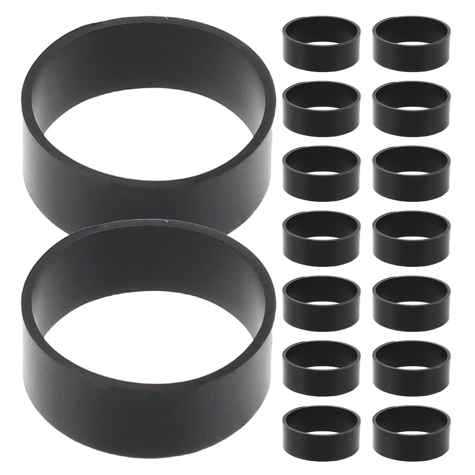 600Pcs Black Silicone Cable Ties Reusable Elastic Rubber Bands Cord Organizer for Data Earphone Computer Wire Management