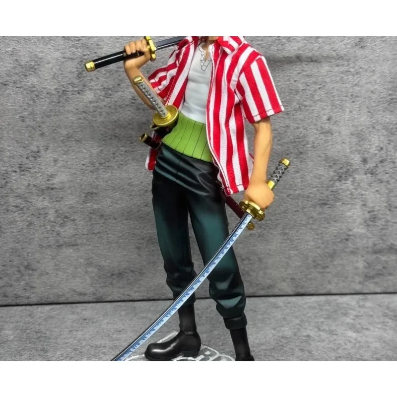 

1/12 Scale Japan Comic Character Red White Stripe Shirt with Iron Wire Stylish Toys Clothes Model for 6in Male Soldier Body