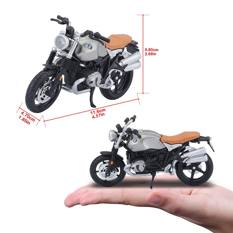 Maisto 1:18 BMW 1250GS R nineT Scrambler Fuel Tank Alloy Motorcycle Model Genuine Static Diecast Model Collectible Gift Toy