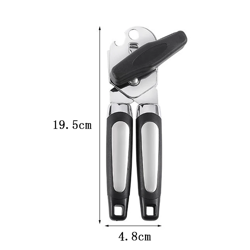 Stainless Steel Can Opener Multifunctional Grip Safe Cut Bottle Openers Side Cut Tins Bottle Cutter for Kitchen Gadgets