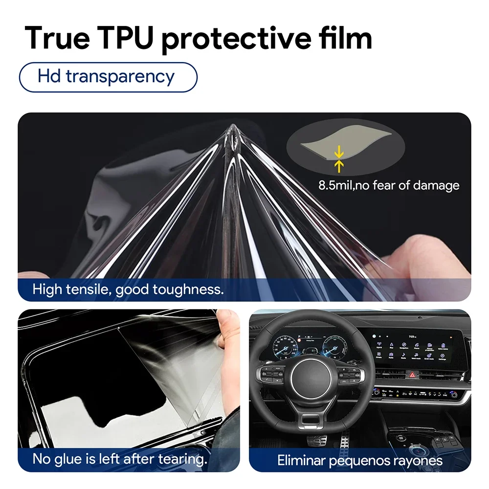 TPU For KIA Sportage NQ5 2022 2023 Anti-scratch Protector Interior Sticker Car Center Console Media Dashboard Navigation Film