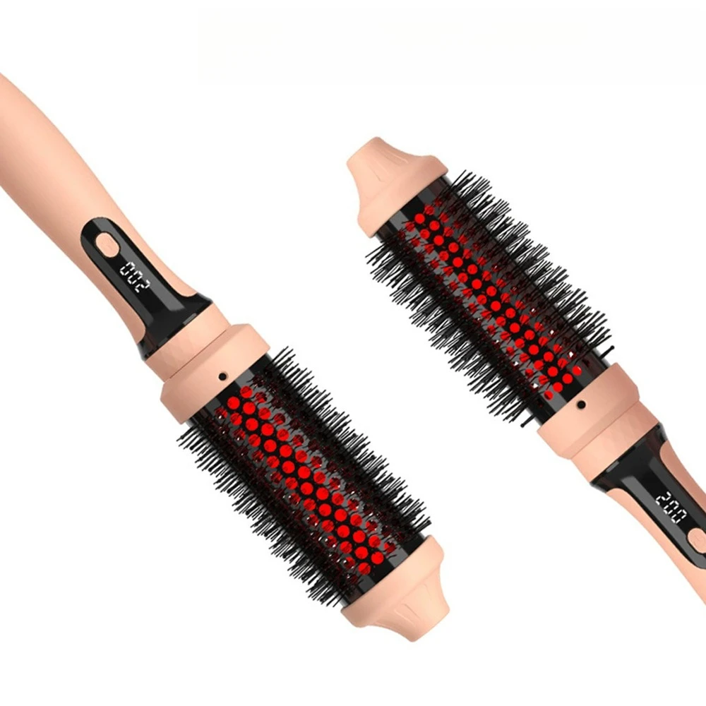 

2026 Three-in-One Multi-functional Hair Comb - Electric Heating Comb for Straightening and Curling in One, Integrated Design