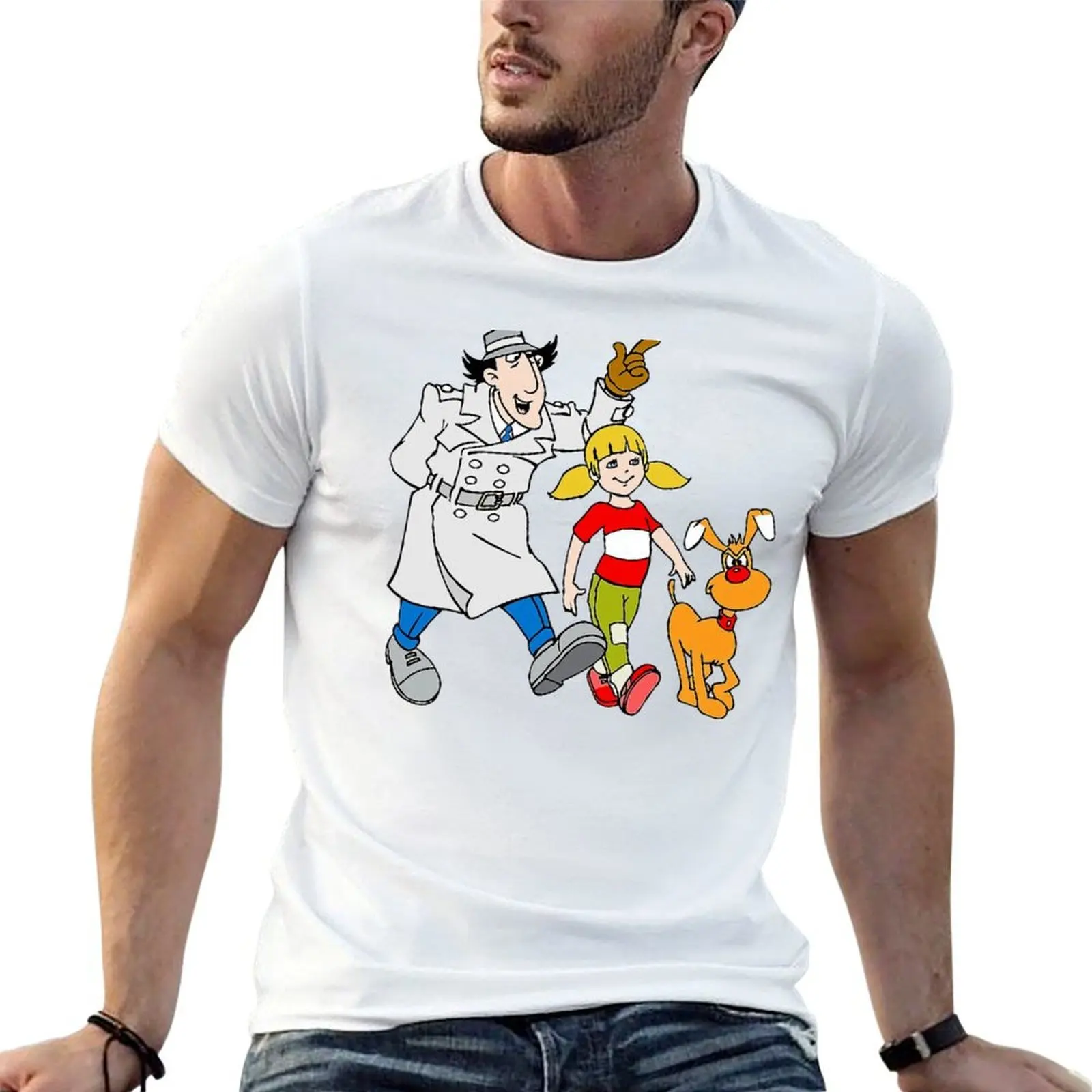Hallo Inspector T-Shirt blue lock Man t-shirt workout shirts for men