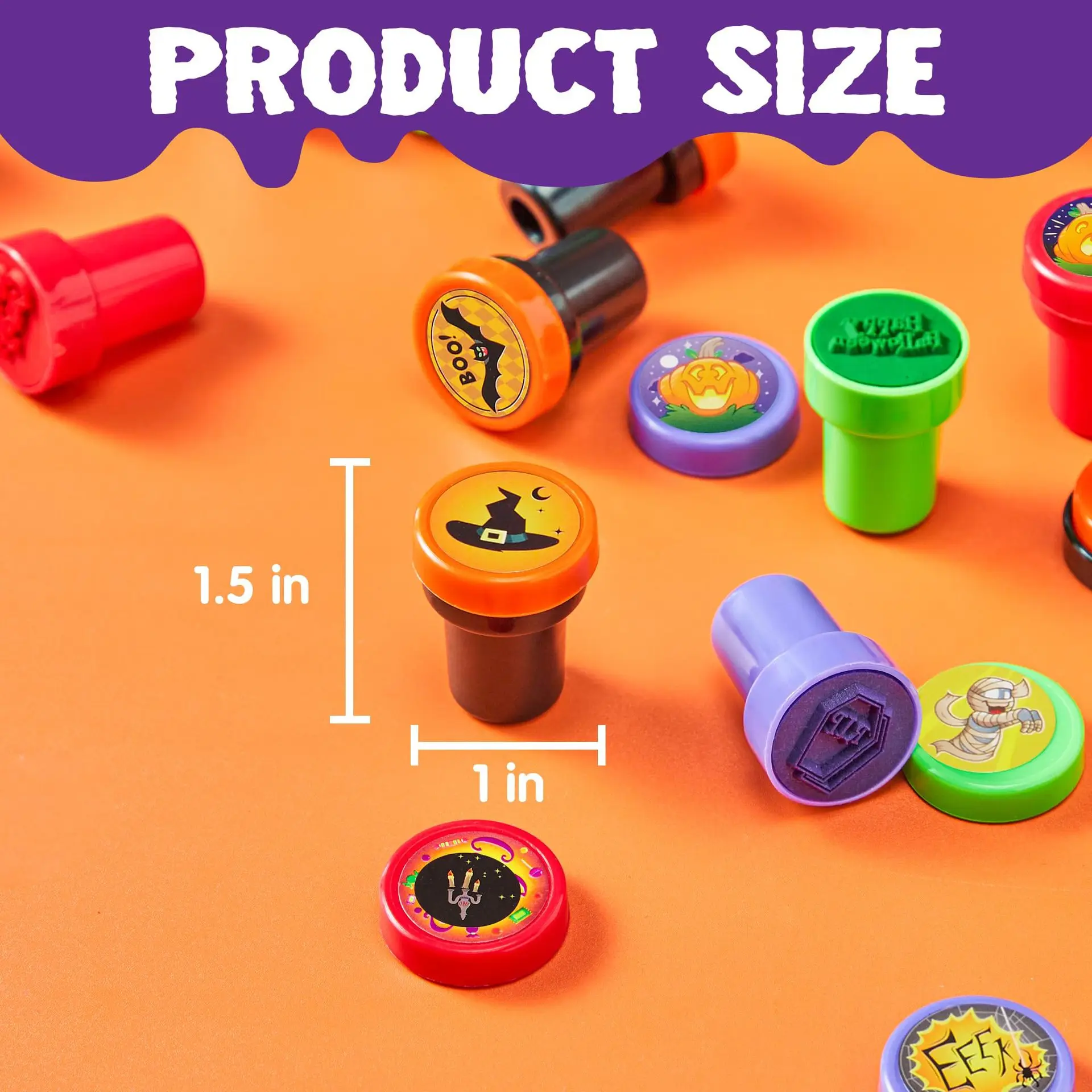 Halloween Stamps Fidget Toys for Kids-Trick Or Treat Party Favors Reward Stamp Collection Perfect Christmas Prizes & Birthday