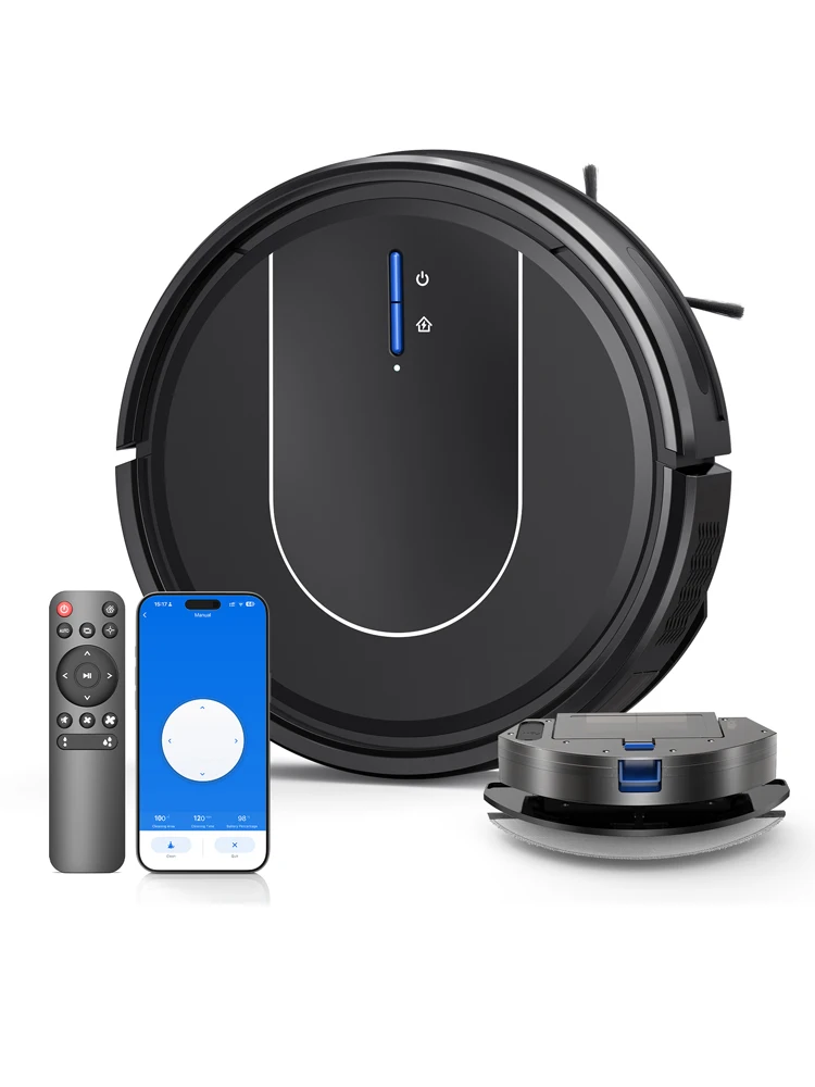 INSE Roboter-Staubsauger 3-in-1: Kehren, Wischen, Saugen mit 5000Pa Starker Saugkraft und automatischer Rückkehr zum Aufladen, Alexa/WiFi/App-Unterstützung