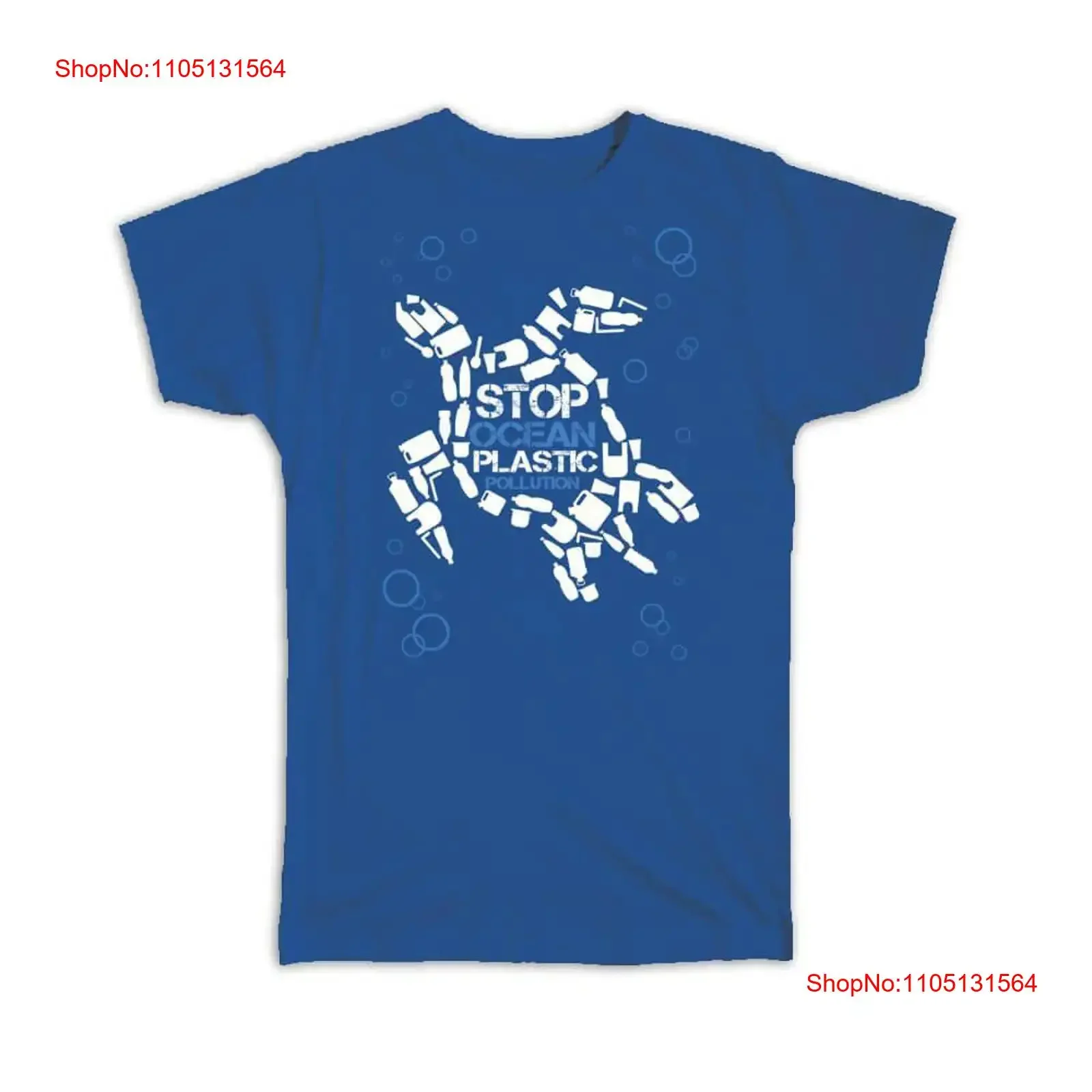 T Shirt Eco Stop Ocean Plastic Pollution Kraft Paper Turtle Recycle vintage Washed graphic fashion designer clothes Stretched