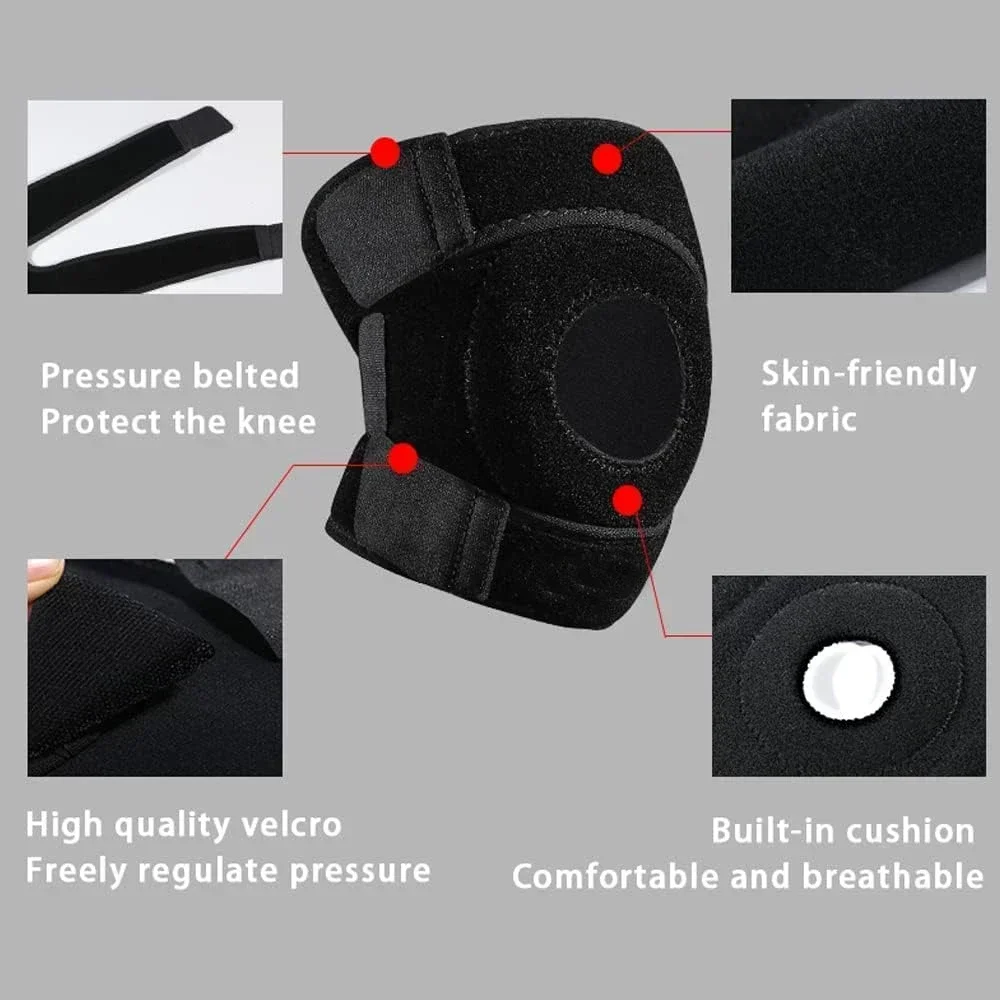 Knee Support Patella Brace,Adjustable Straps Knee Support Wrap for Knee Pain,Knee Brace for Working Out,Running,Injury Recovery