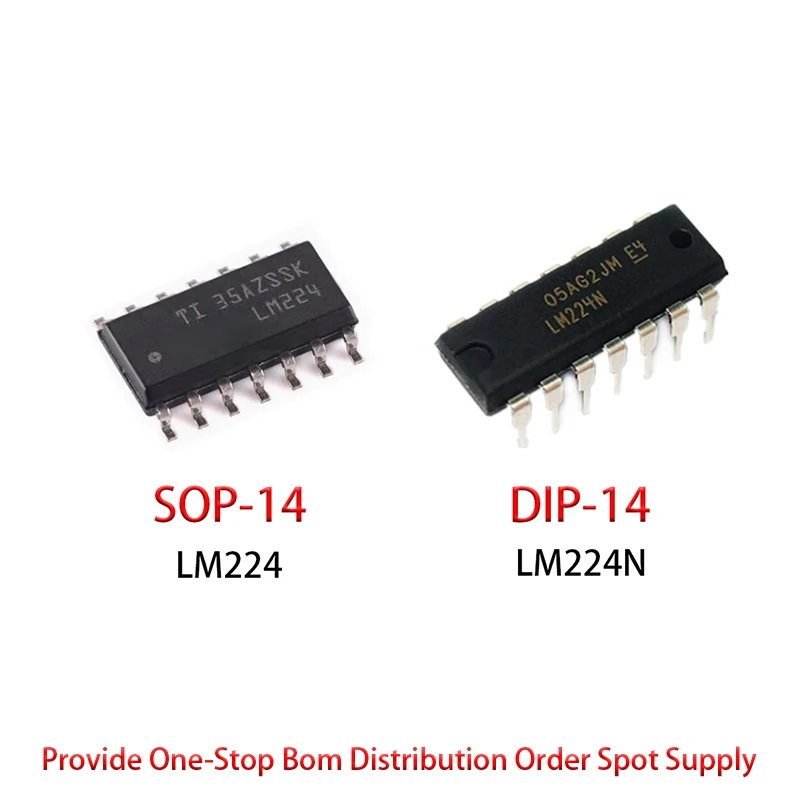 LM224 LM224N SOP-14 DIP-14 SMD operational amplifier 10pcs