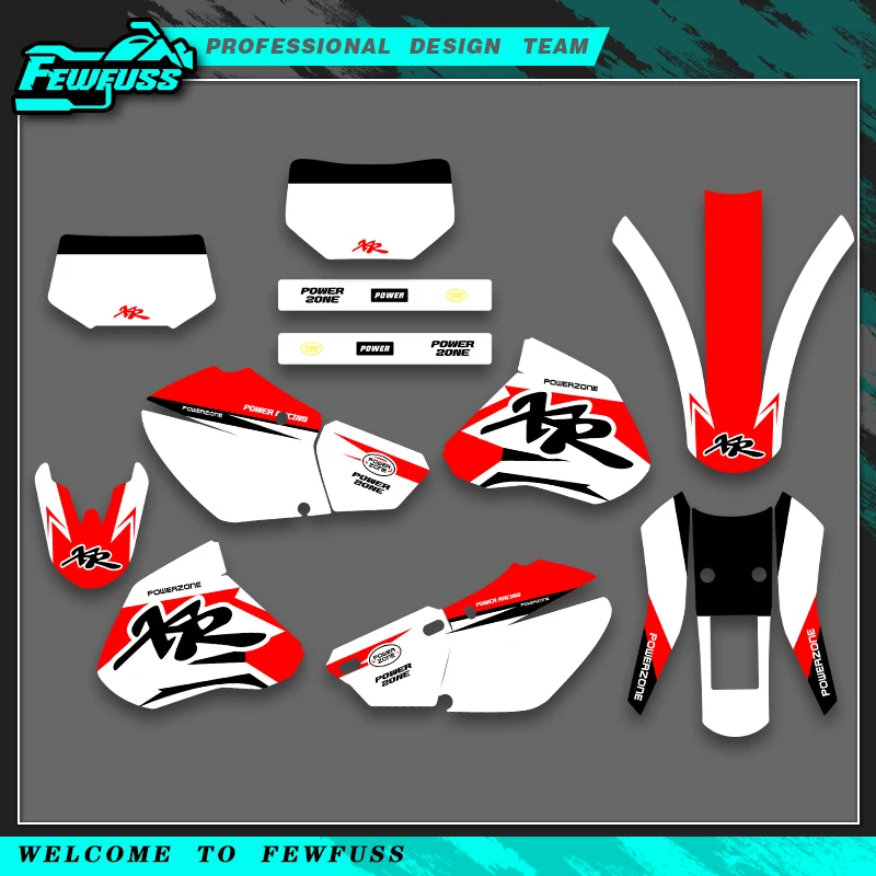 

Fewfuss для HONDA XR250 1996, 1997, 1998, 1999, 2000, 2001, 2002, 2003, графические наклейки, наклейки для мотоцикла, фон, индивидуальный номер