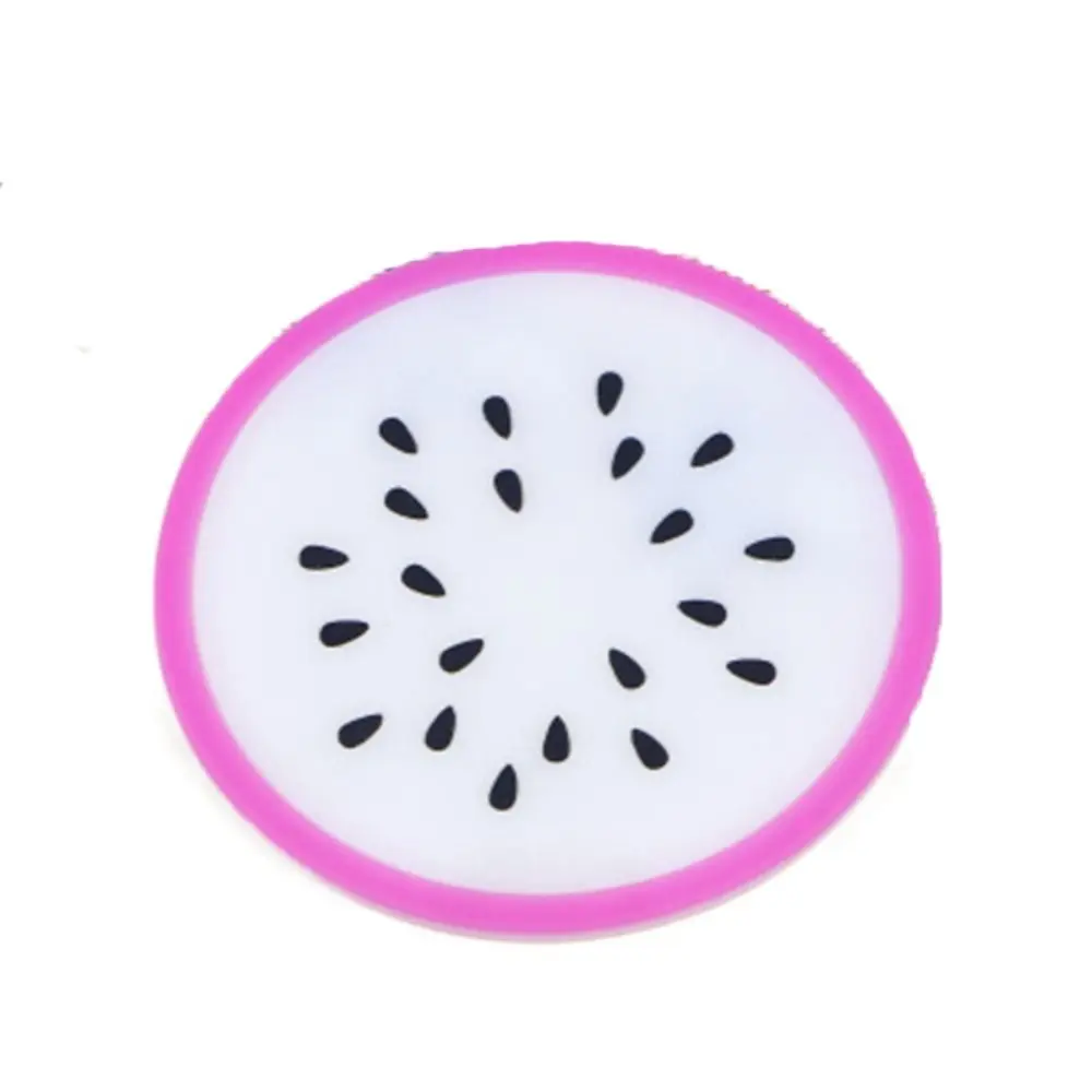 

Creative Silicone Fruit Shape Cup Coaster Non -slip Round Cup Mat Anti -hot Cup Insulation Pad Mugs