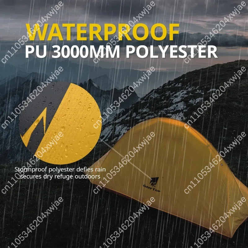 Double Layer Waterproof Windproof Tent for Outdoor Camping Hiking All Weather Shelter