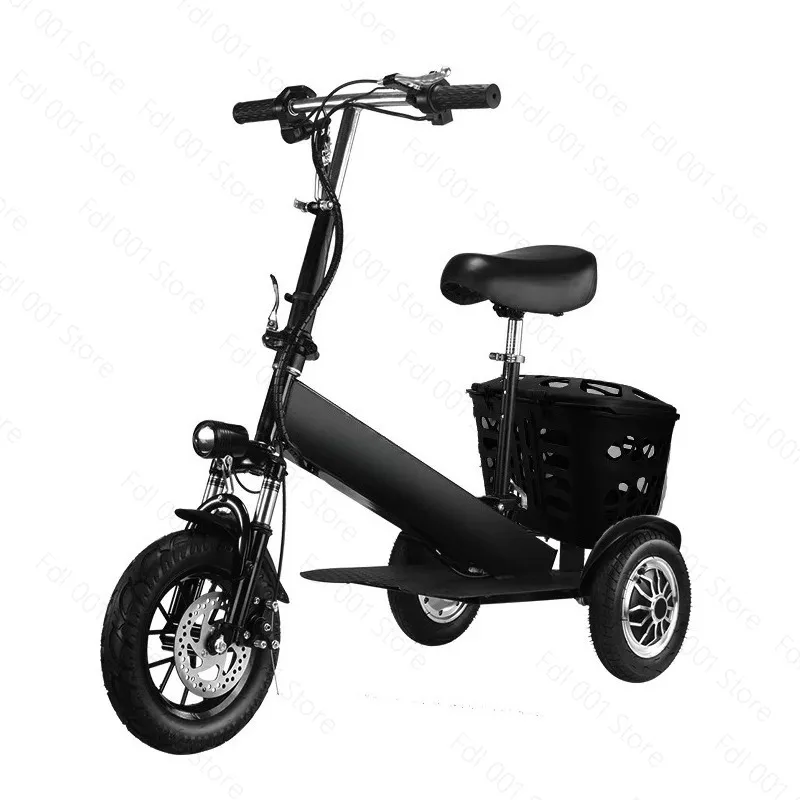 New Lightweight Lithium Battery Electric Tricycle Folding Scooter for Adult Kid Pick-up and Drop-off