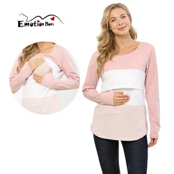 Pregnancy Maternity Clothes Autumn Long Sleeve Breastfeeding Tops For Pregnant Women Nursing Top Maternity T-shirt Freeshipping