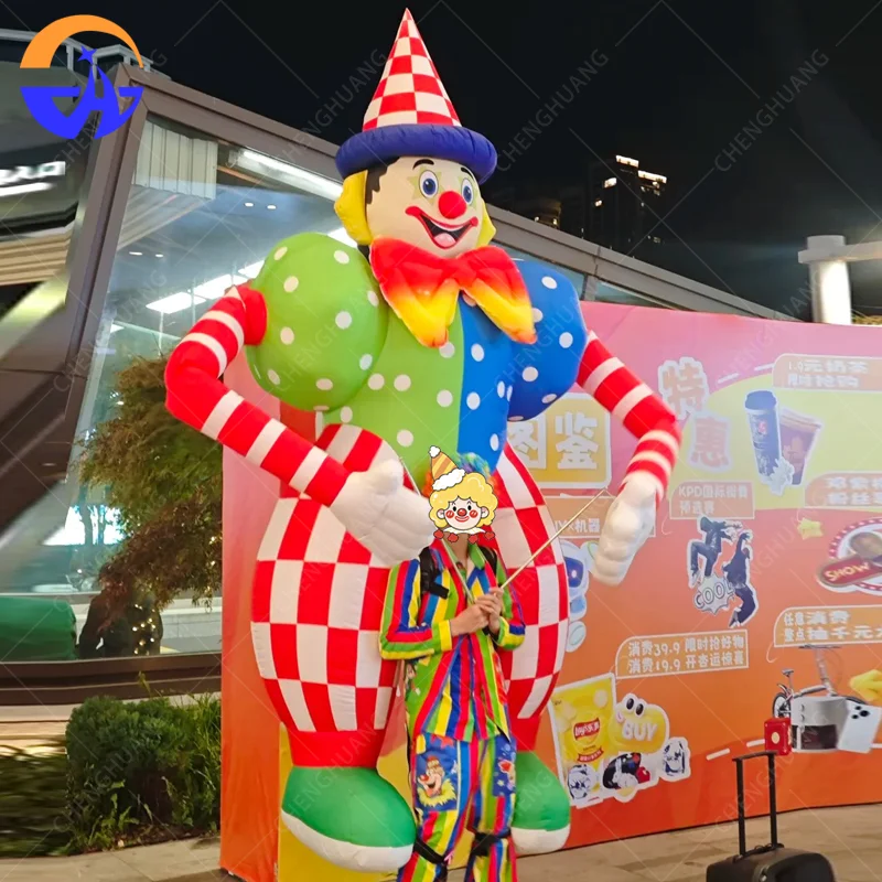 Customized inflatable clown model carnival amusement park parade interactive performance props