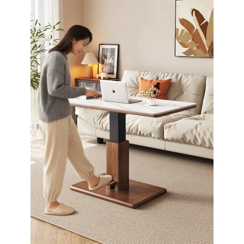 Rock slab lift coffee table small apartment coffee table, dining table dual-purpose two-in-one living room tea table tea table