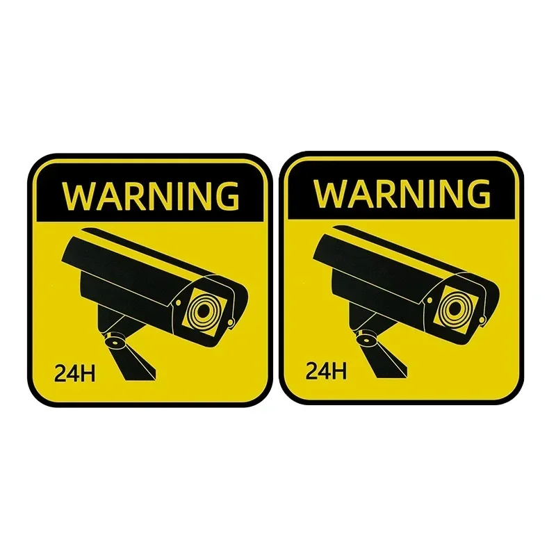 1Pc Creative CCTV Warning Car Decal Waterproof Sunproof 24H Surveillance Camera Window Bumper Sticker Auto Exterior Parts