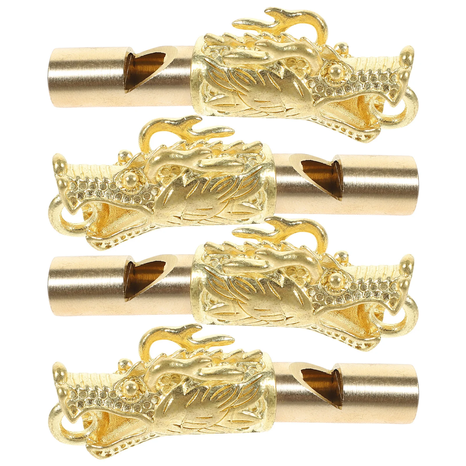 4 قطعة رأس الحيوان النحاس صافرة بصوت عال الطوارئ بقاء التخييم في الهواء الطلق التنزه ملحق صافرة الإكسسوارات في الهواء الطلق #5