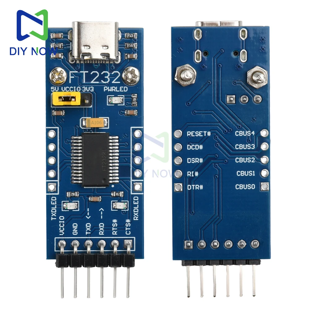 Kit modulo adattatore convertitore seriale da USB a TTL FT232 3.3V 5V FT232RL Breakout Mini scheda adattatore da USB a TTL per Arduino