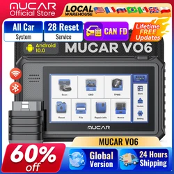 Globale versie 32GB MUCAR VO6 OBD2 Scanner Alle Systemen Diagnostiek met 28 Reset Auto VIN/IMMO/EPB/BMS/SAS/ABS/TPMS Sevice Levenslange Gratis Update
