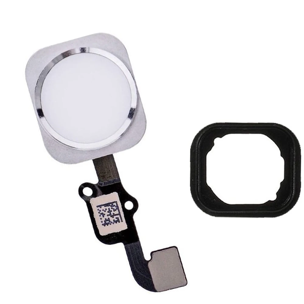 Home Button For iPhone 6 6P 6s Plus HomeButton Key Fingerprint Sensor Scanner Flex Cable With Rubber Gasket Replacement