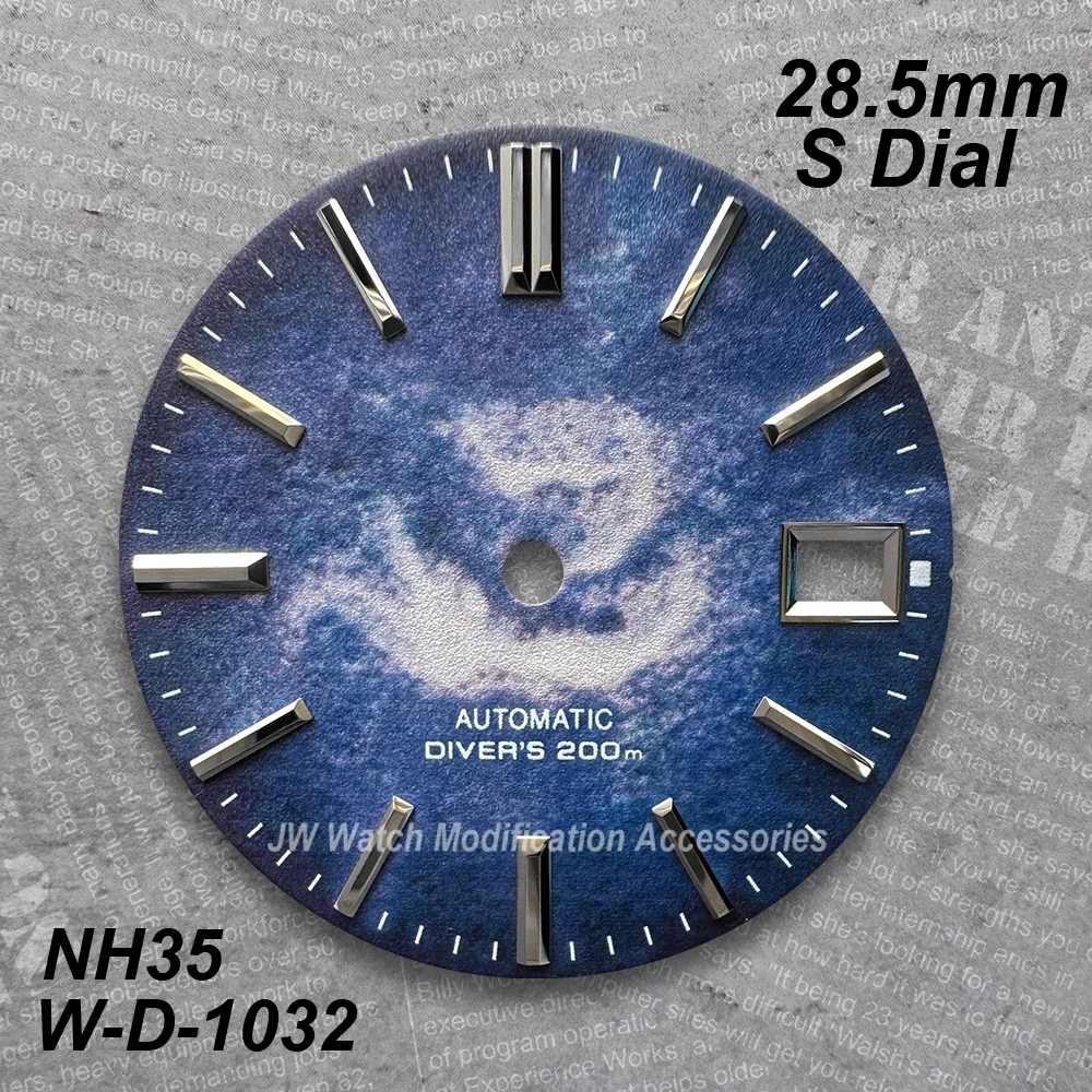 28.5mm S Logo Colorful Dial Suitable For NH35/NH36 Movement Quality Applied Index Riveted Watch Modification Accessories