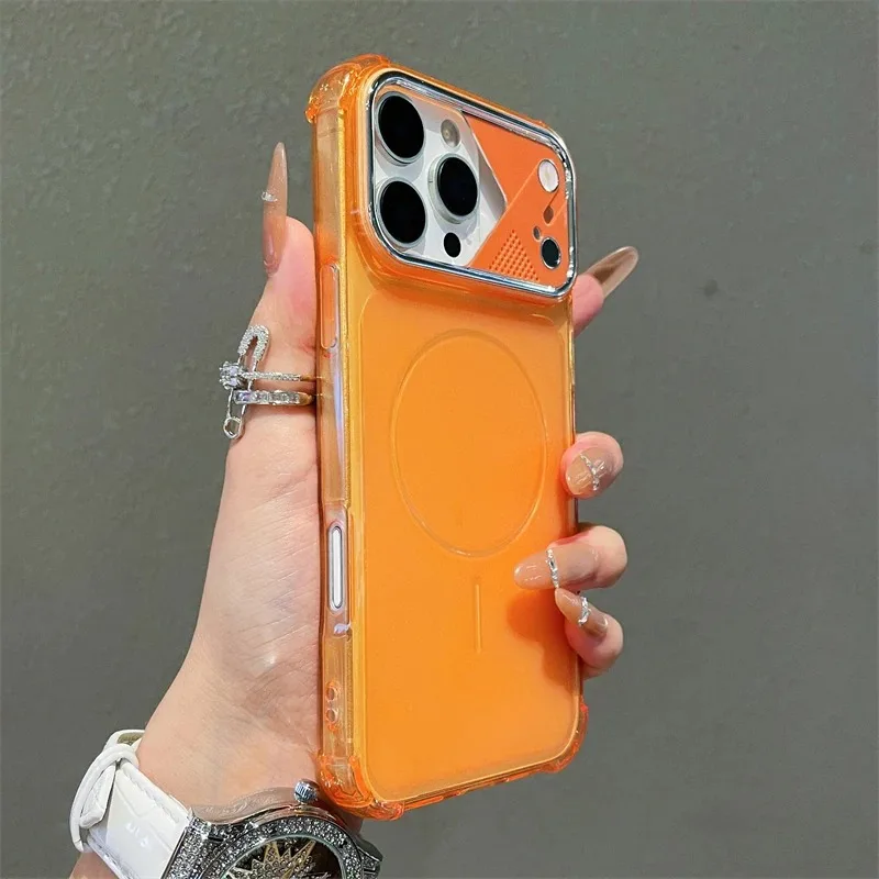 Coque antichoc transparente mate avec airbag pour iPhone 18 17 16 15 14 Plus 13 12 Pro Max, pare-chocs à grande fenêtre plaqué or, en TPU souple