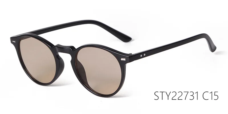 Vintage Mode Runde Sonnenbrille für Damen und Herren 2024 Markendesign Retro Nieten Gelbe Blaue Gläser Eckige Sonnenbrillen Unisex – Detail 17