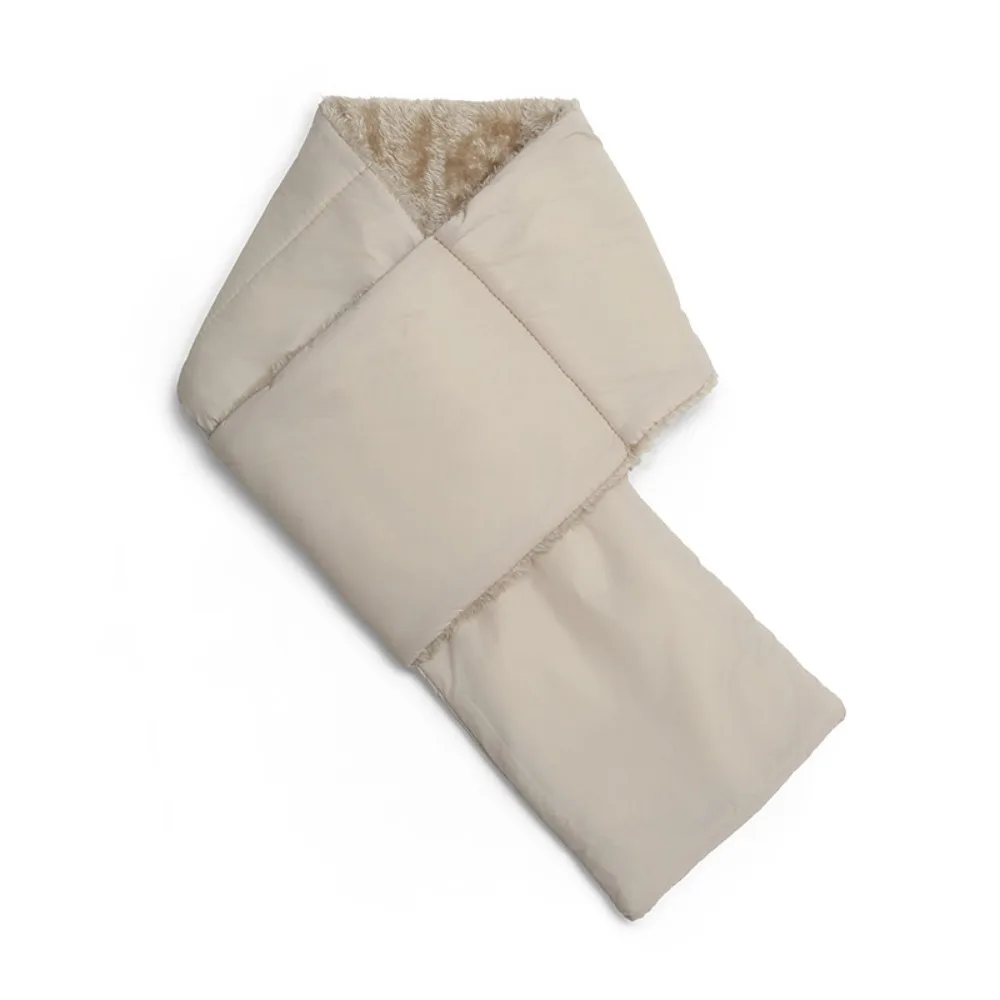 Soft Waterproof Neck Warmer Windproof Thick Winter Scarf Furry Texture Down Cotton Filled Windproof Scarf Hiking Skiing