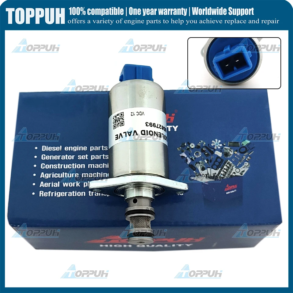 

12V 85827993 New Shutoff Fuel Solenoid Valve For Case 580N 590SN 580SM