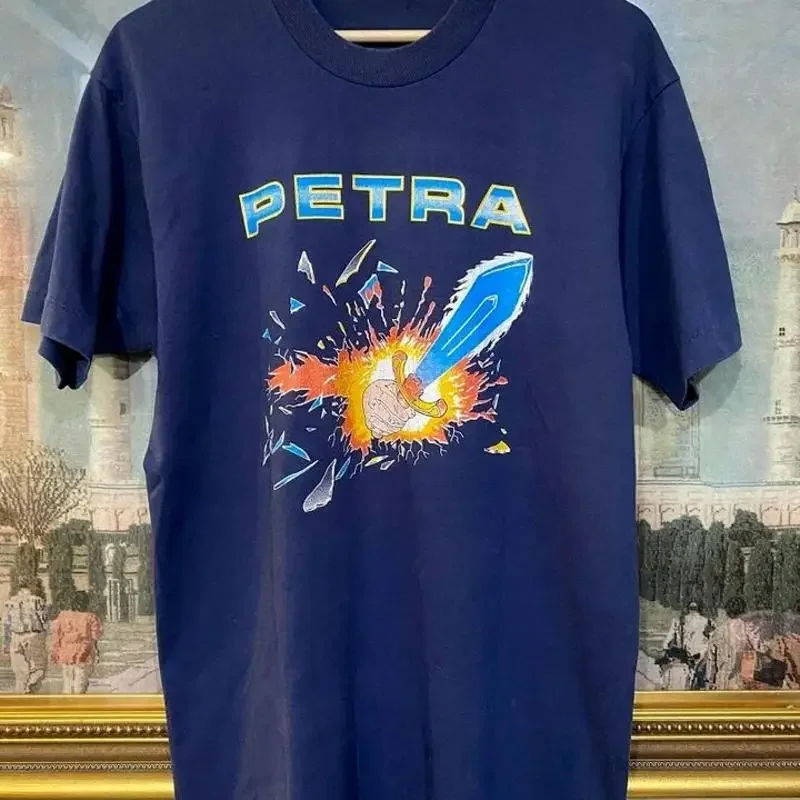 Hot Petra Christian Rock Band Black Color Cotton T Shirt 1Side Adults
