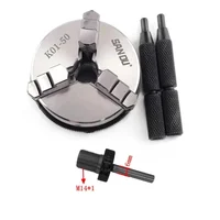 Sanou K01-50 Portabrocas de torno de tres mordazas, M14 * 1 para K01 50 Mini herramientas de torno de madera y Metal DIY biela