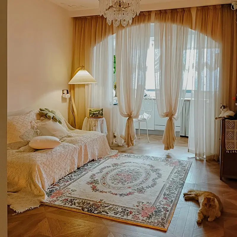 Decorazione della camera da letto in stile pastorale europeo addensare tappeto tappeti di lusso per soggiorno casa soffice tappeto morbido Lounge