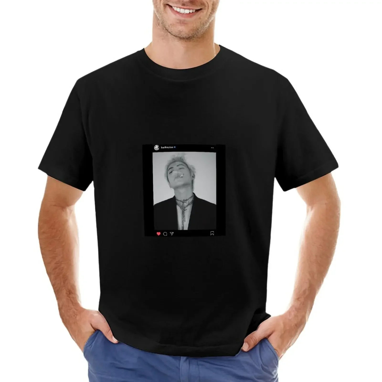 

BLOO smoke instagram T-shirt oversizeds oversized mens t shirt