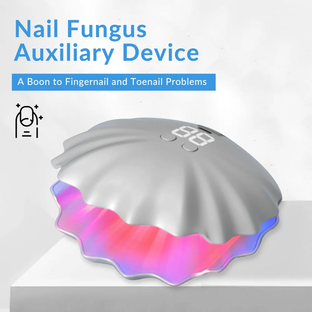 Dawfek 3 Wavelengths Toenail Fungus Healing Device Home LED Therapy Machine Effective Nail Repair 15 LEDs Fingernail Cleaning