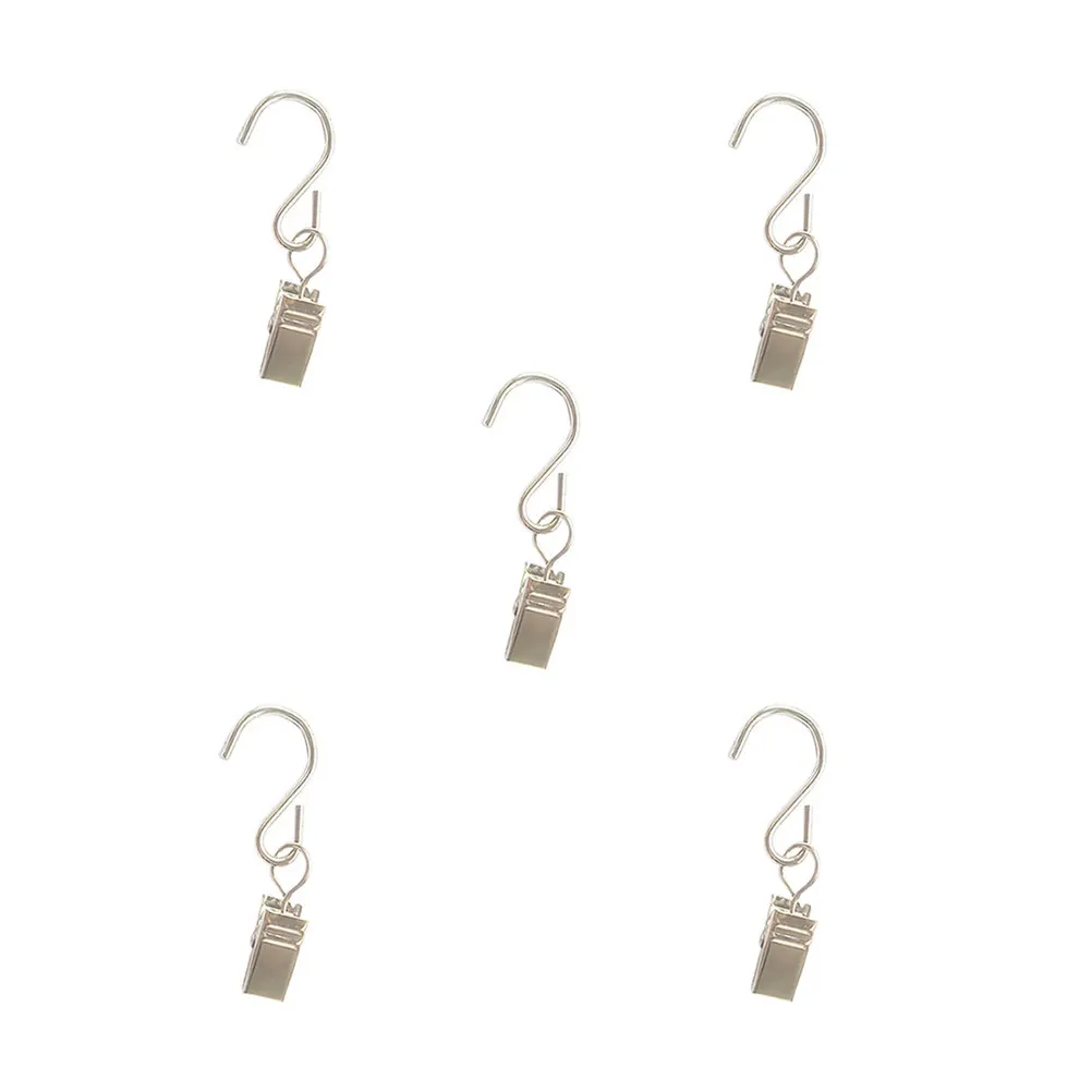 

20 шт. S-образных крючков-зажимов для штор, гирлянд, фонарей, фонариков, палаток, для вечеринок и домашнего декора