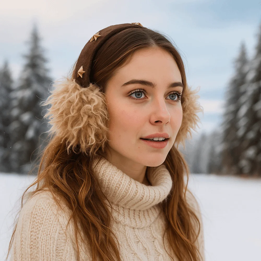 겨울용 따뜻한 접이식 귀마개 두꺼운 방한 부드러운 귀덮개 방한 접이식 귀마개 여성 남성 야외용