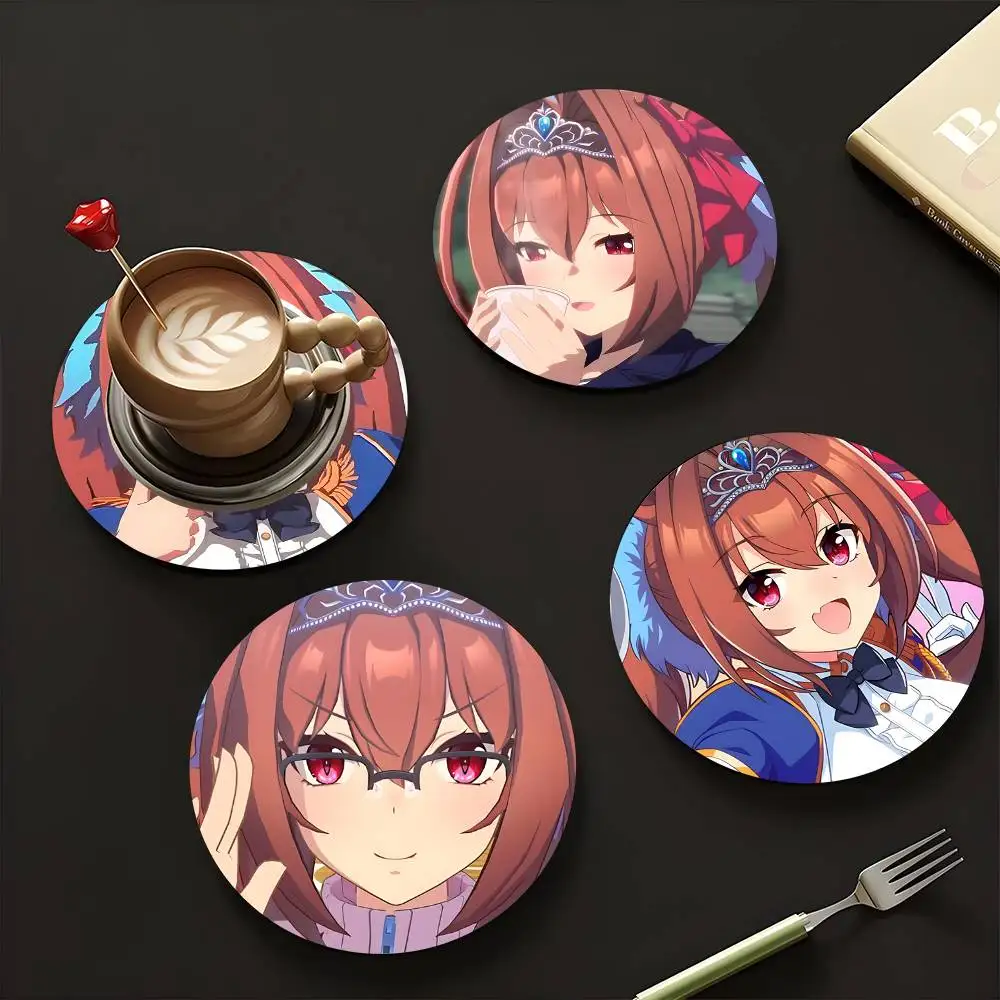 1pc Daiwa Scarlet Anime Characters Wooden Coaster Colour Printing Cup Mat Home Desk Decoration Gifts