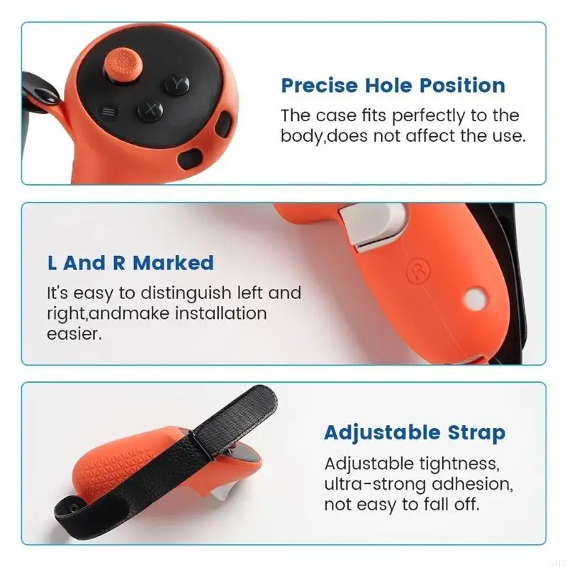 31KB Soft Silicone Grip Cover Protections Sleeve Case for Q 3 Virtual Reality Controller Enjoy Long-lasting Gaming