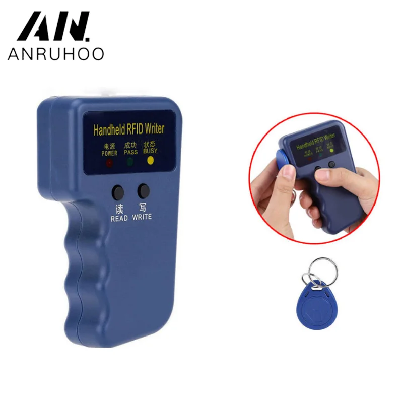 

Handheld RFID Smart Chip Card Reader TK4100 Key Duplicator EM4100 Clone Copier T5577 EM4305 Programmer 125Khz Writer