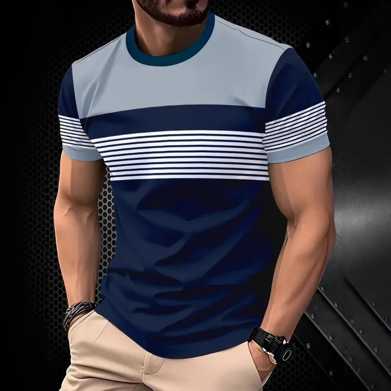 

Street Style 2025 New Men's 3D Printed T-Shirt Top Short Sleeve Crew Neck Casual Summer Graphic Top