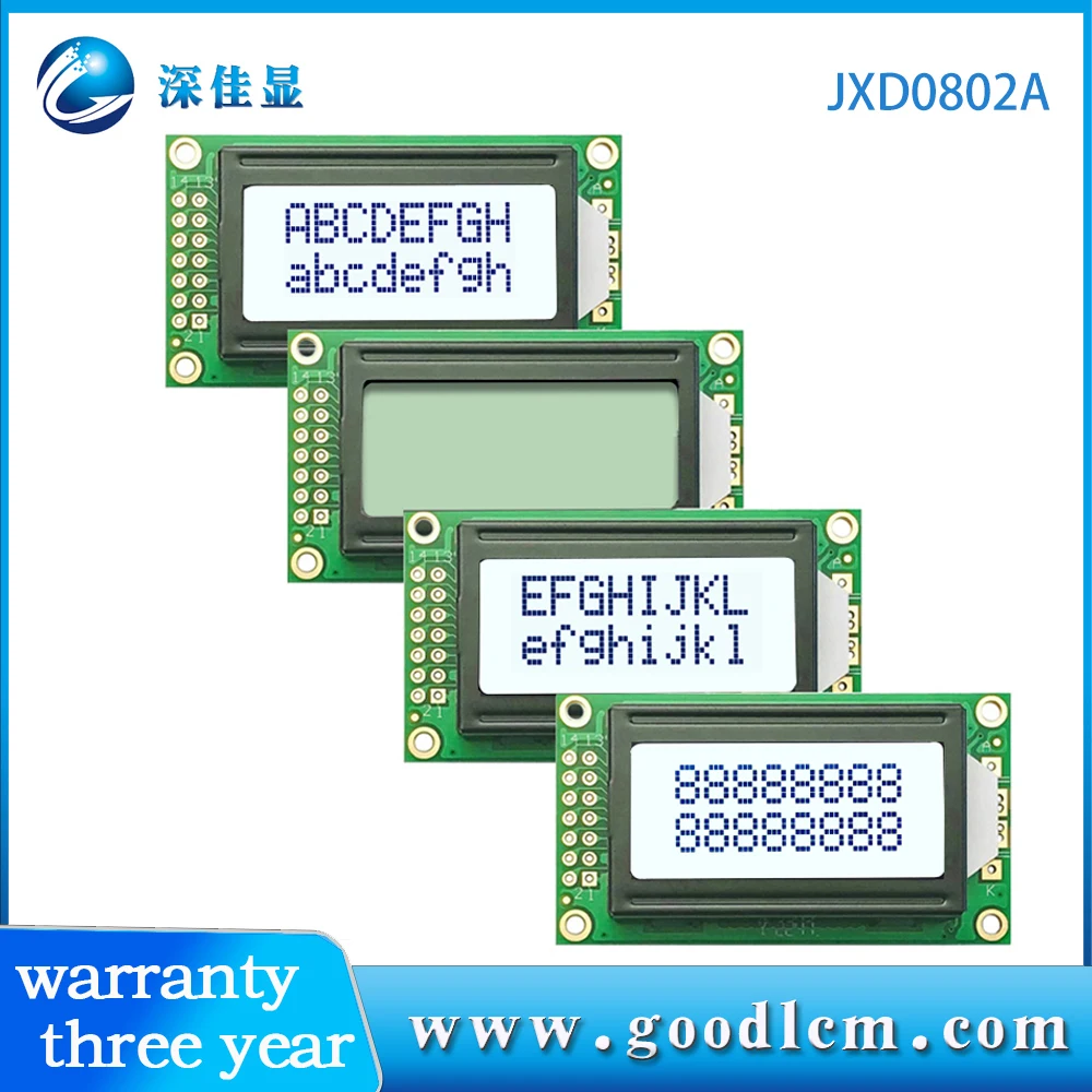 Fstn 0802lcd Display Module 08 * 02lcd Module Tekens 8 Tekens * 2 Lijnen Ingebouwde Controller SPLC780D Of KS0066