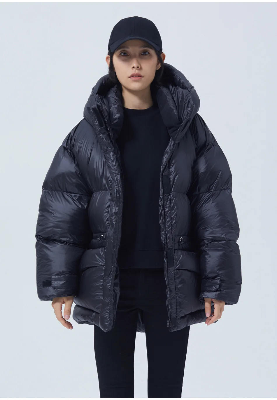 2023 Winter New Women White Duck Down Down Coat Hooded Slim Fit Short Jacket Warm Girls Snow Wear Overcoat Korean Women Parka