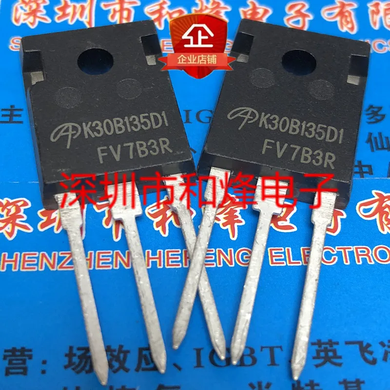 Free shipping    K30B135D1 AOK30B135D1  TO-247 1350V 30A     20PCS