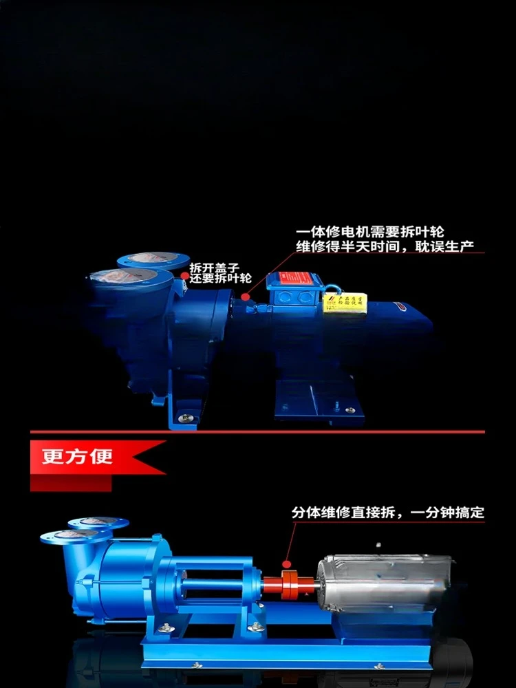 Water ring vacuum pump, split type, glacier motor cycle