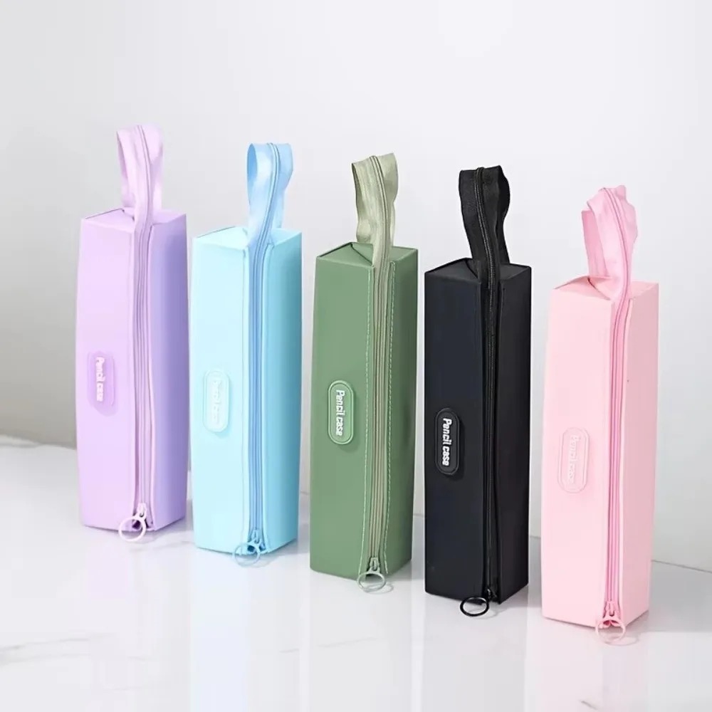 

New Silicone Pen Bag Large Capacity Advanced Pencil Case Multifunctional Stationery Organizer Gift