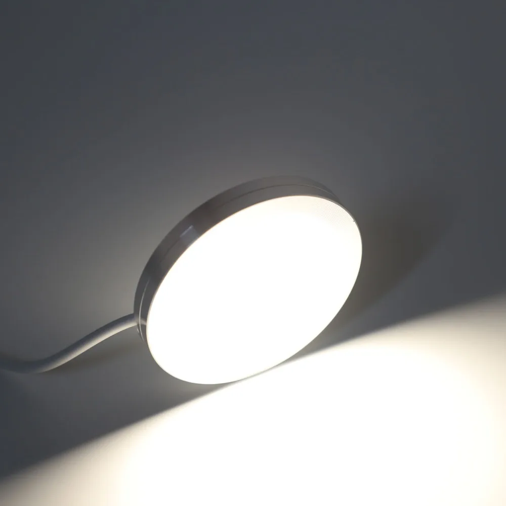 Mini Dual Head LED Spotlight 5V USB Powered Round Under Counter Light No Flicker CRI 90+ LED Spot Light Display Case