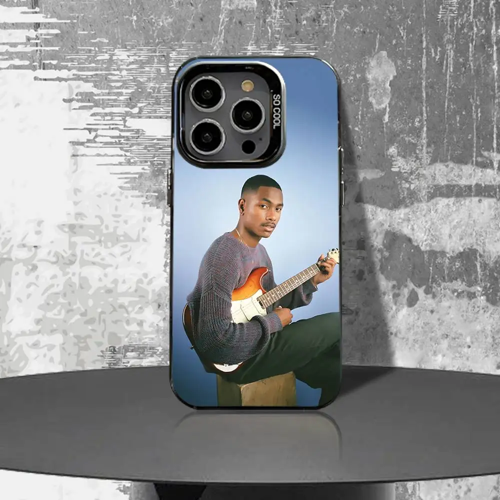 حافظة هاتف Steve L-Lacy Gemini Right لهاتف iPhone 16,15,14,13,12,11,Pro,XS,Max,Plus,Mini,SE4,E غطاء أسود غير لامع مقاوم للصدمات