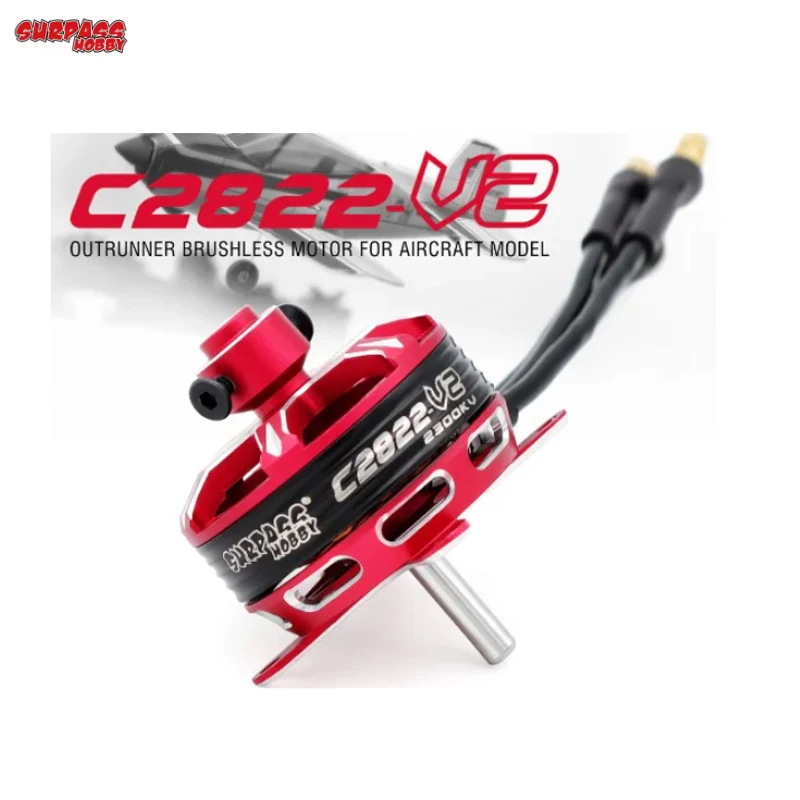 Surpass Hobby C2822  V2 2-3S 2-4S 14-pole Outrunner Brushless Motor For Fixed-wing Aircraft Airplane