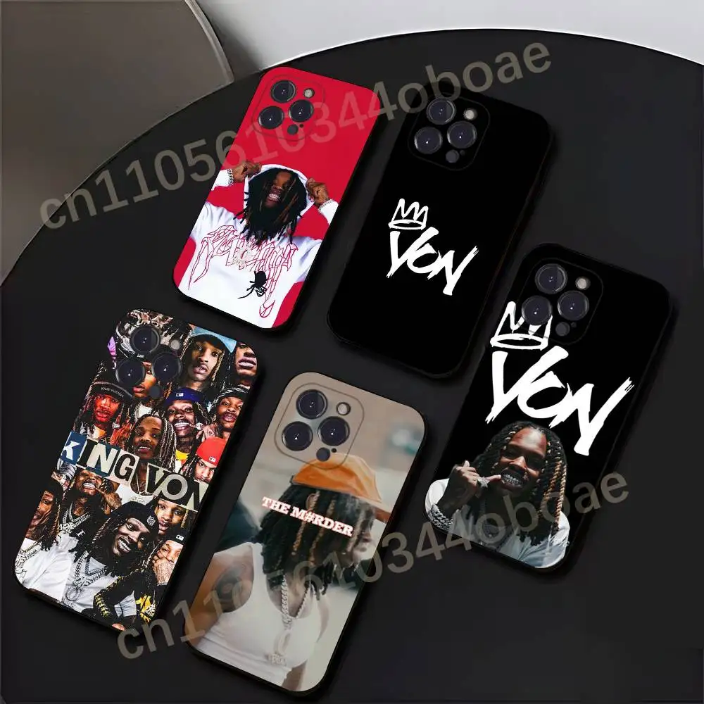 

Raper K-King Von Phone Case For iPhone 17,16,15,14,13,12,11,Pro,Max,Plus Shockproof Cover