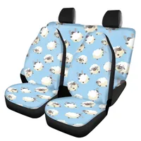 Car Seat Covers Cute Sheep 3D Pattern Front and Back Seat Cover Decor Acessaries Universal Fit Most of Vehicles Sedans Truck